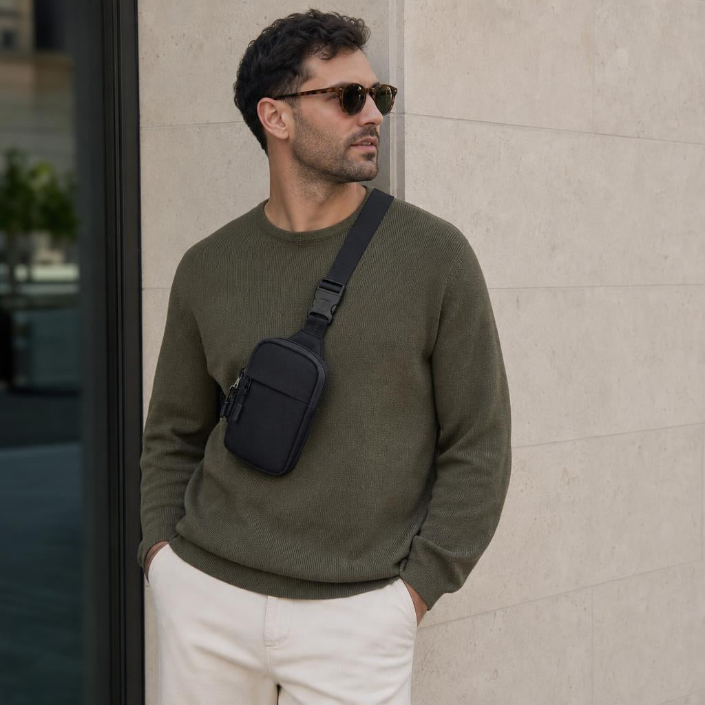 Sac bandoulière de voyage multi-capacités - mise en situation