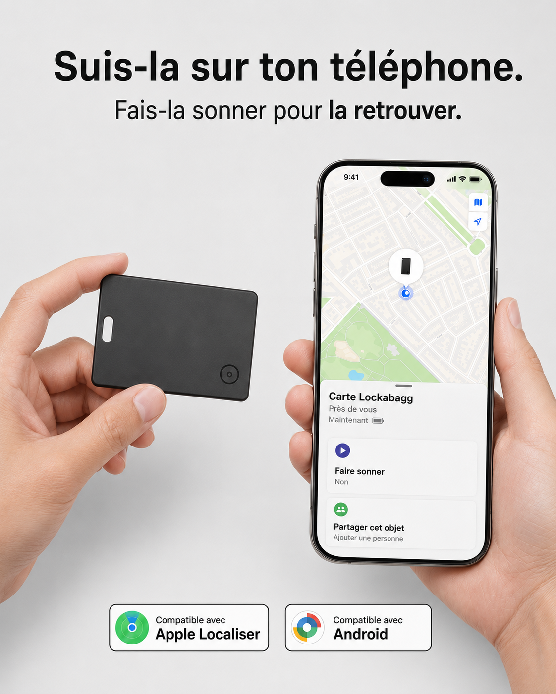 Carte de localisation iOS et Android