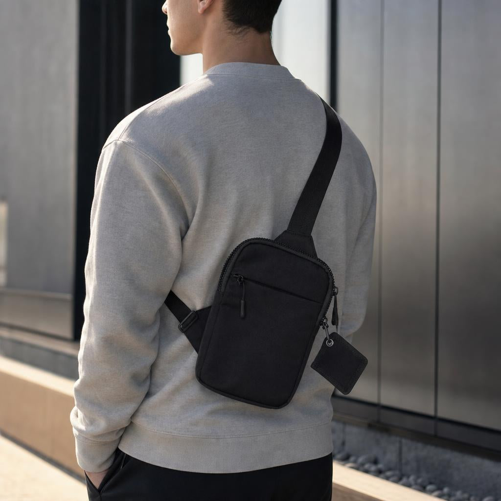 Sling bag de voyage avec options de capacité et carte de suivi - mise en situation