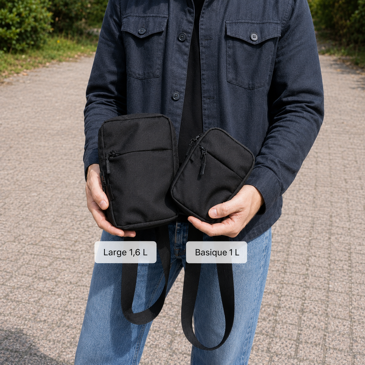 Sling bag de voyage avec options de capacité et carte de suivi